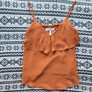 BCBGeneration Ginger Orange Flowy V Neck Camisole Top XS New